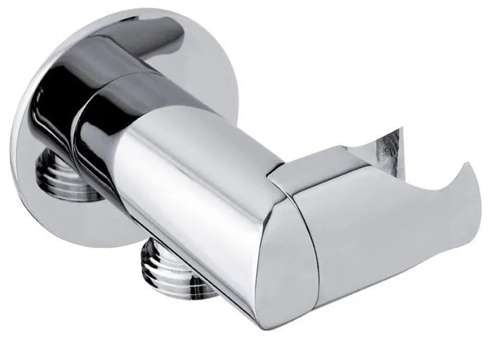 Месингова част за свързване към душ в лъскаво сребристо – Sapho