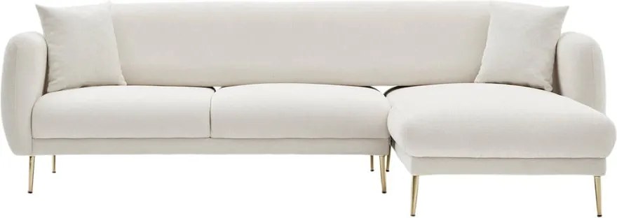 Бял ъглов диван (десен ъгъл) Simena – Balcab Home