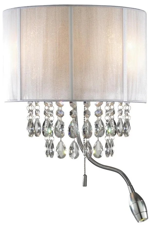 Ideal Lux - LED стенен аплик 2xE14/40W/230V + LED/1W