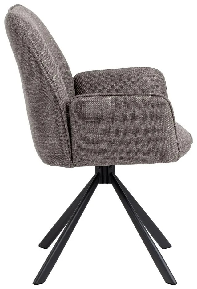 Светлосиви тапицирани трапезни столове в комплект с подлакътници 2 бр. Glenda – Actona