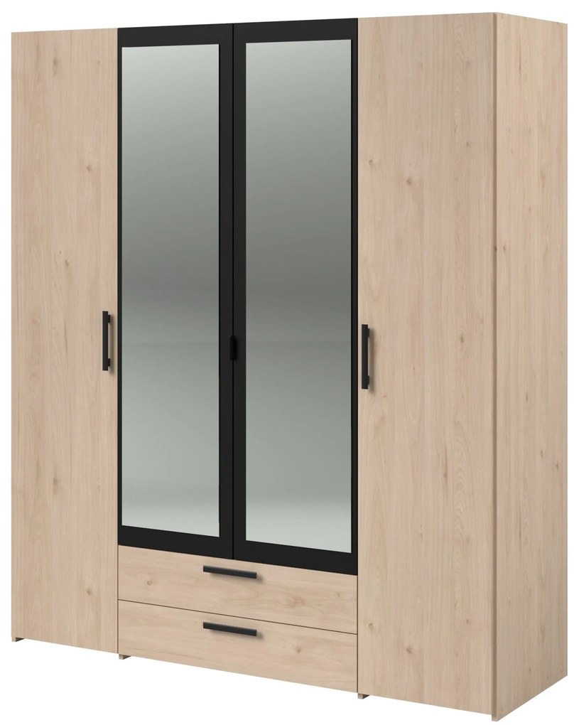 Гардероб Dorm 4-door с огледало-Mauro