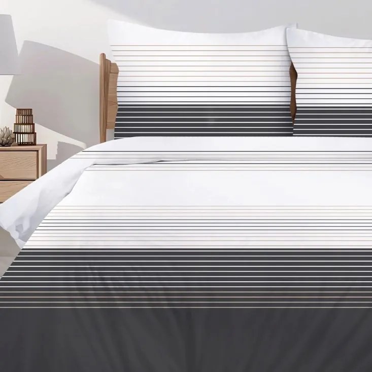 Памучни чаршафи от висококачествен памук - на райета Ширина: 140 см | Дължина: 200 см