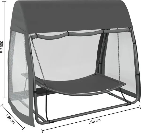 Градинска люлка Hesperide Trinidad, Комарник, Цвят Шисти