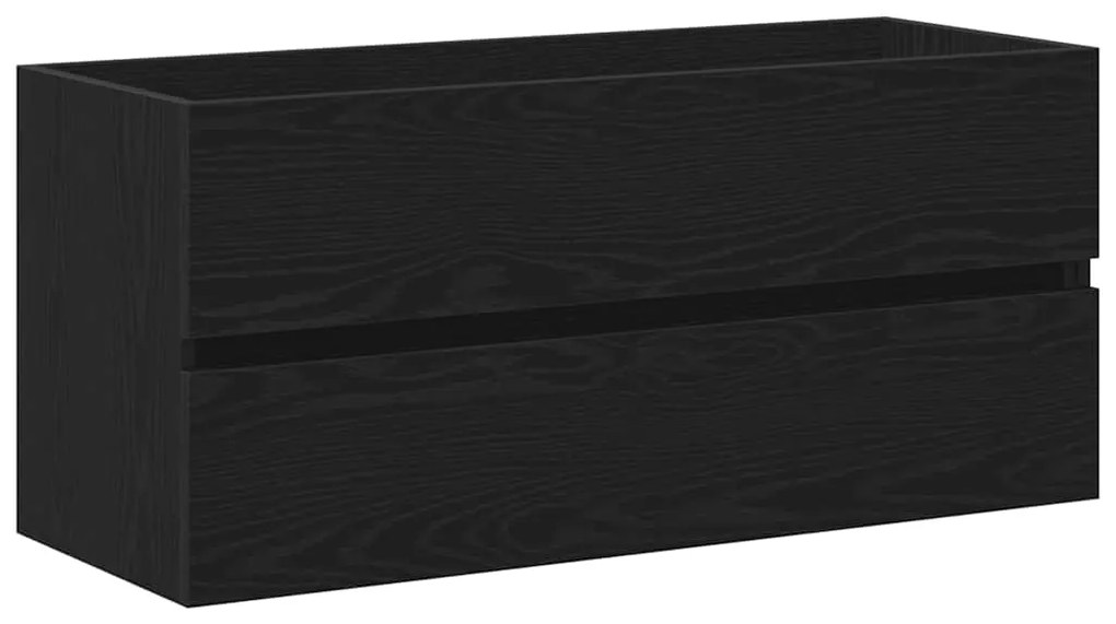 862545 vidaXL Шкаф за мивка, черен дъб, 100x38,5x45 см, инженерно дърво