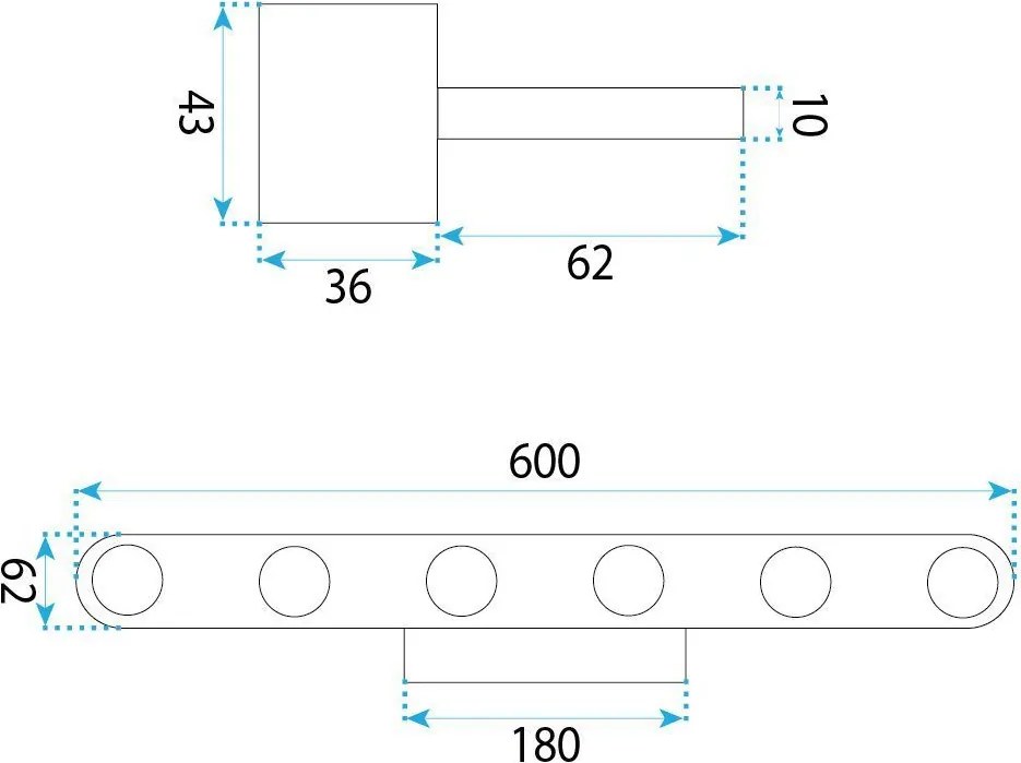 LED аплик за баня SWE055-W BLACK