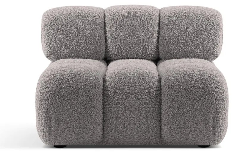 Светлосив модул за диван от букле (среден модул) Bellis – Micadoni Home