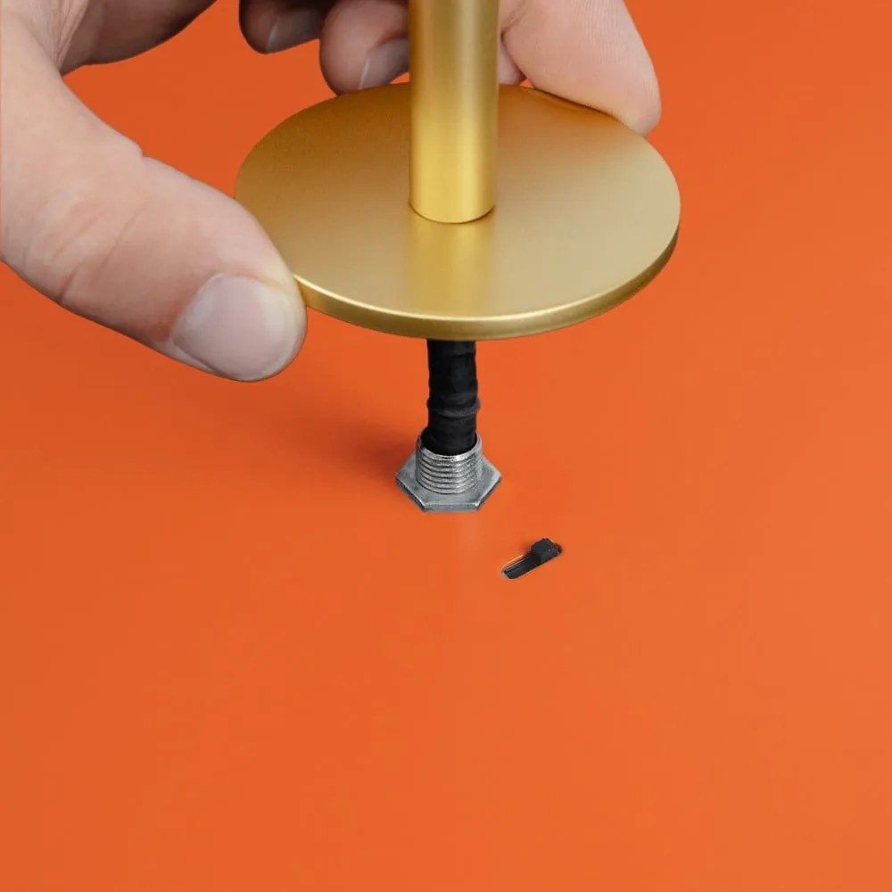 Оранжево метално LED затъмняващо се висящо осветително тяло с метален абажур ø 31 cm Asteria Plus – UMAGE