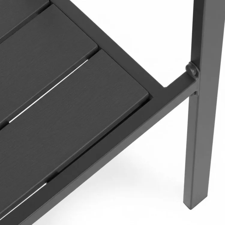 Комплект от 2 градински стола с товароносимост 150 кг Черен