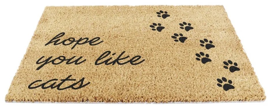 Изтривалка от кокосови влакна 60x90 cm Hope You Like Cats – Artsy Doormats