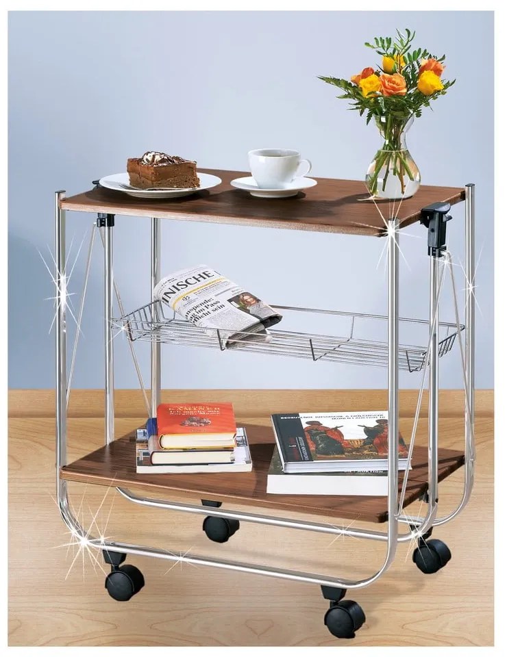 Мобилна маса за сервиране Сервиране орех Deluxe - Wenko