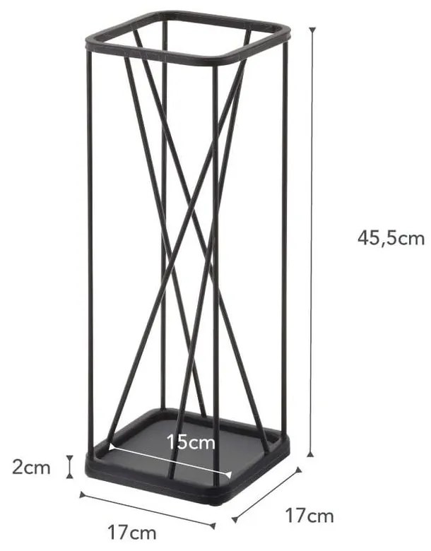 Черна стойка за чадър Square - YAMAZAKI