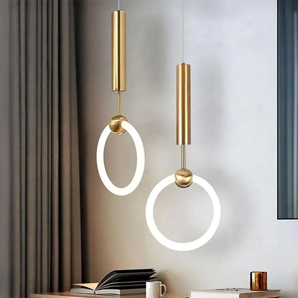 Висяща LED лампа LHJ059-1CP Brush Gold