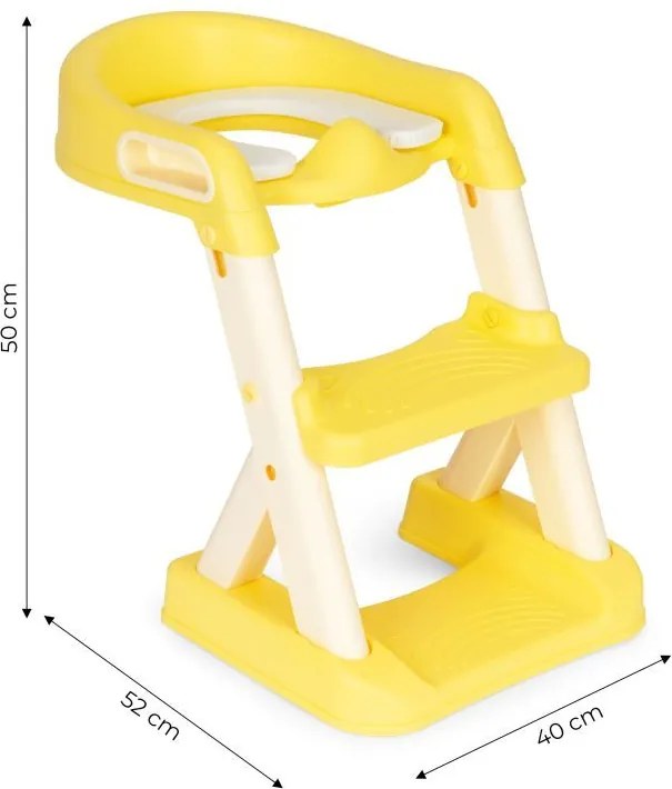 Детско столче за тоалетна със стъпала - жълто