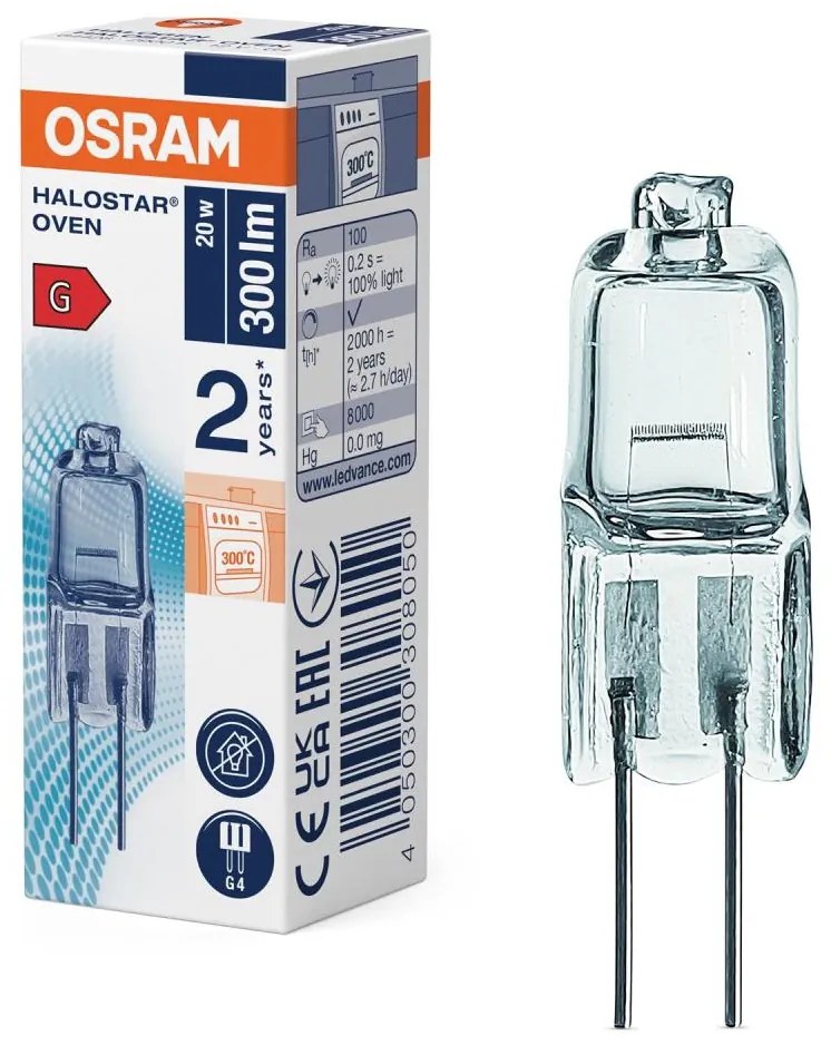 Крушка за фурна HALOSTAR G4/20W/12V 2700K - Osram