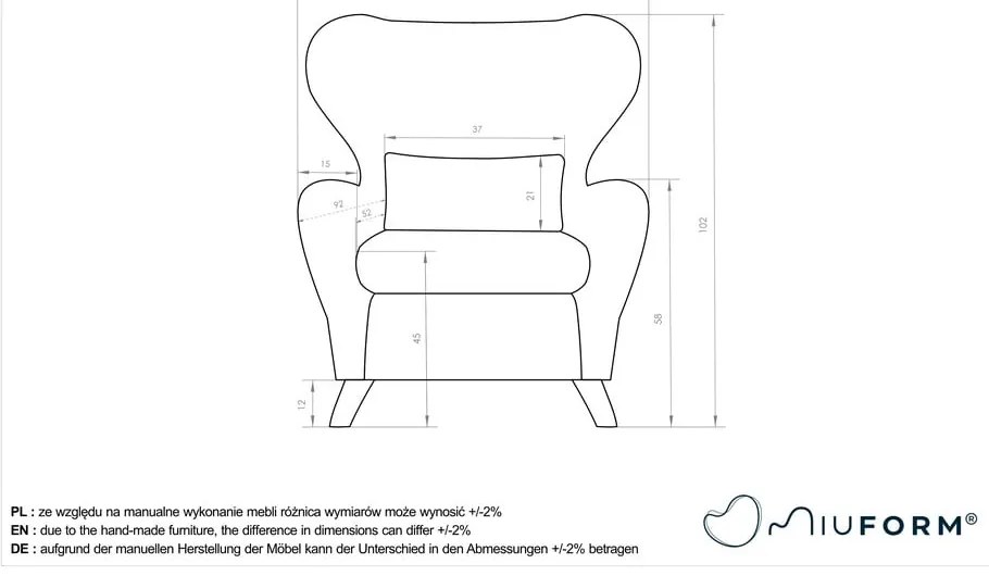 Кафяв фотьойл Miuf - Miuform