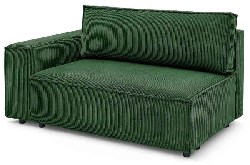 Модул за диван от зелен велур, ляв ъгъл Nihad модул - Bobochic Paris