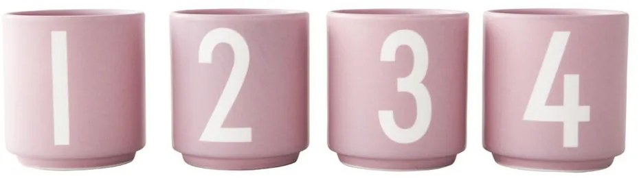 Порцеланови свещници в комплект от 4 бр. Mini - Design Letters