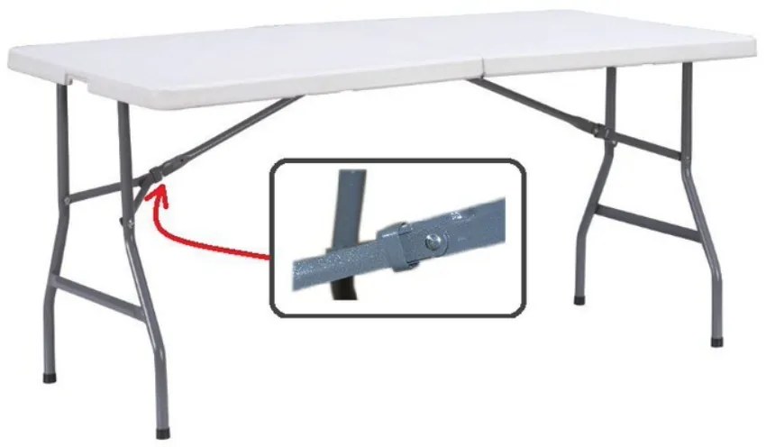 Маса за хранене за градина (сгъваема) Ширина: 70 см | Дължина: 180 см