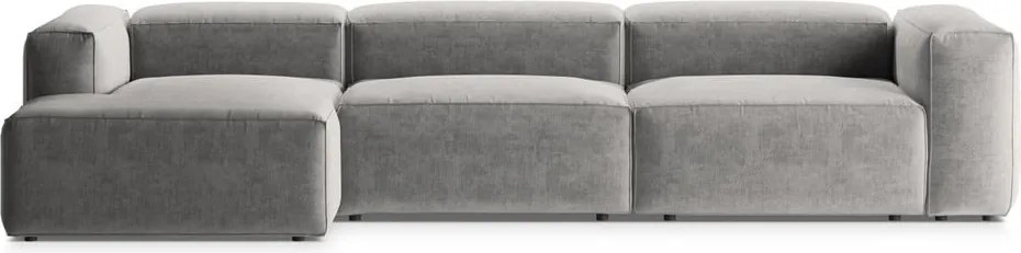 Светлосив ъглов диван (ляв ъгъл) Bergamo – Cosmopolitan Design