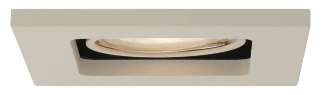 Комплект от 6 модерни вградени спот лампи в бежово с GU10 50мм въртящи се и накланящи се - Qure