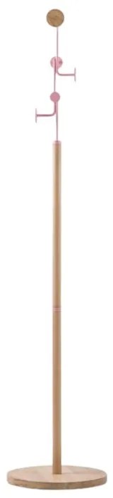 Закачалка от масивна дъбова дървесина с розови детайли Hook - Gazzda