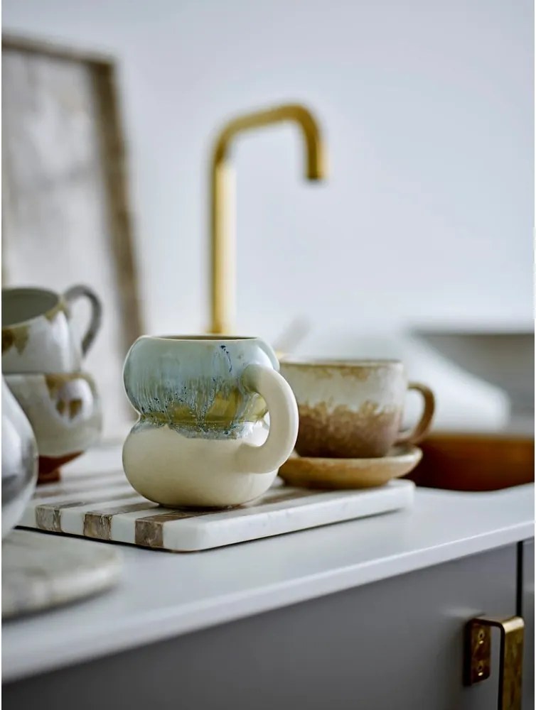 Сини/кремави глинени чаши в комплект от 4 бр. 400 ml Luna – Bloomingville