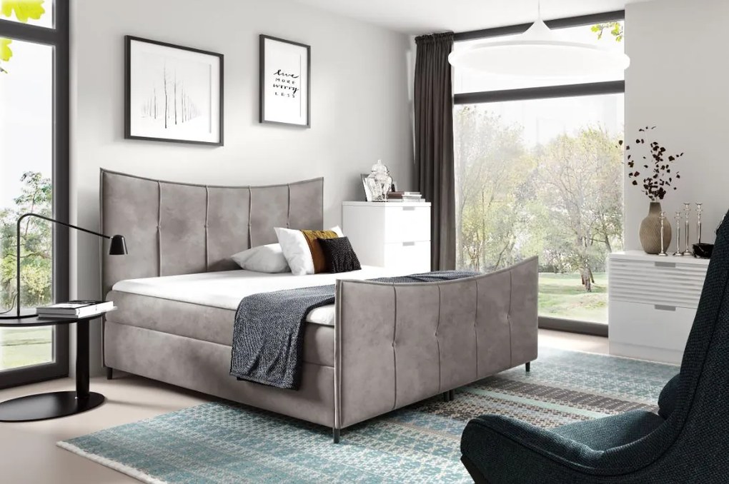 Тапицирано легло Bergamo Lux-Gkri-120 x 200