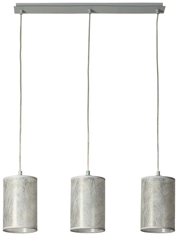 Пендел СЕТА, титан, абажури Басари Сребро, 3xE27