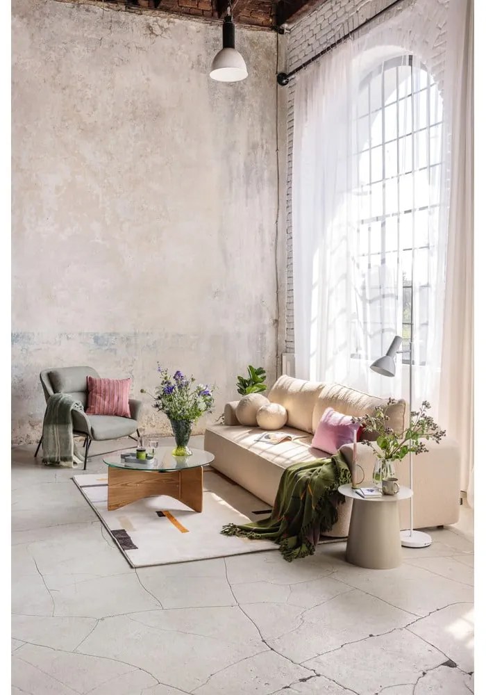 Бежов разтегателен диван от букле 247 cm Quinoa – Bonami Selection