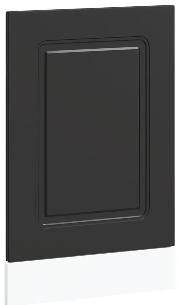 853648 vidaXL Панел за съдомиялна машина, Kalmar, черен, инженерно дърво