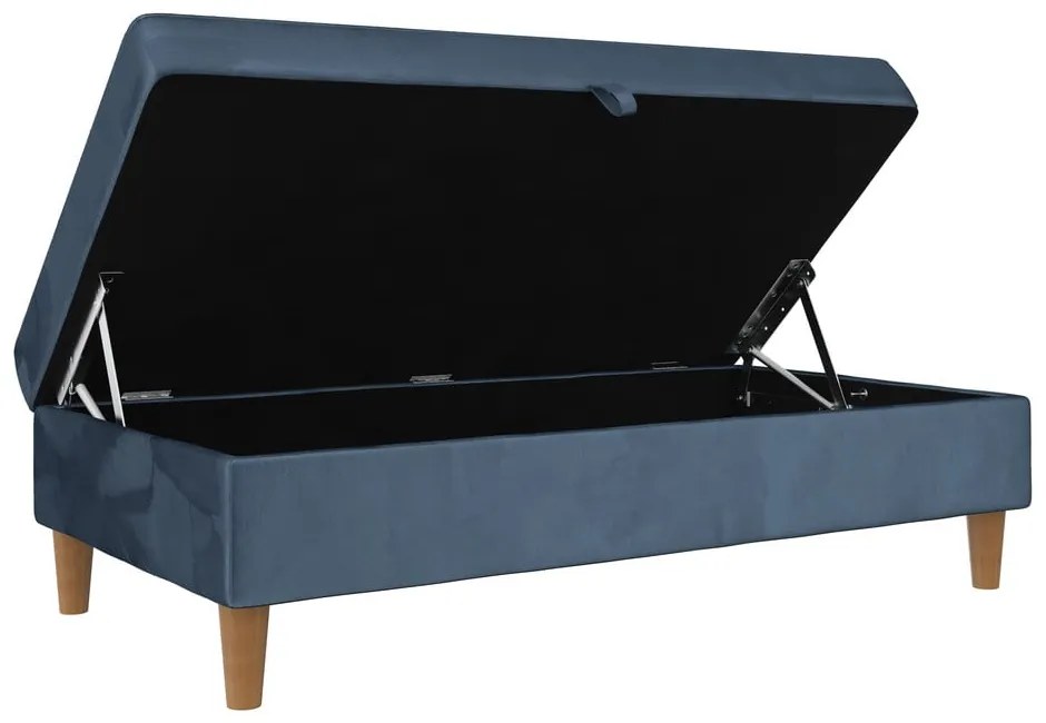 Синя кадифена табуретка Lilly – Støraa