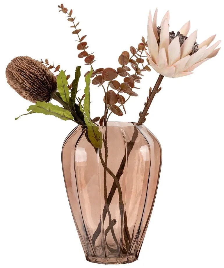 Кафява стъклена ваза (височина 29 cm) – House Nordic