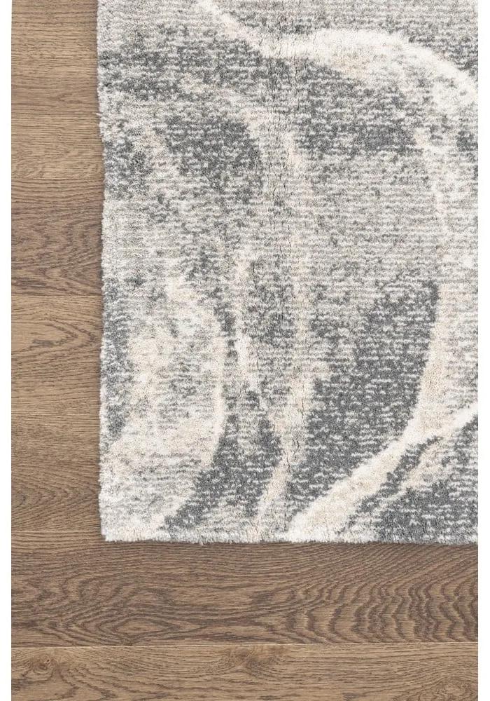 Сив вълнен килим 133x190 cm Ros - Agnella