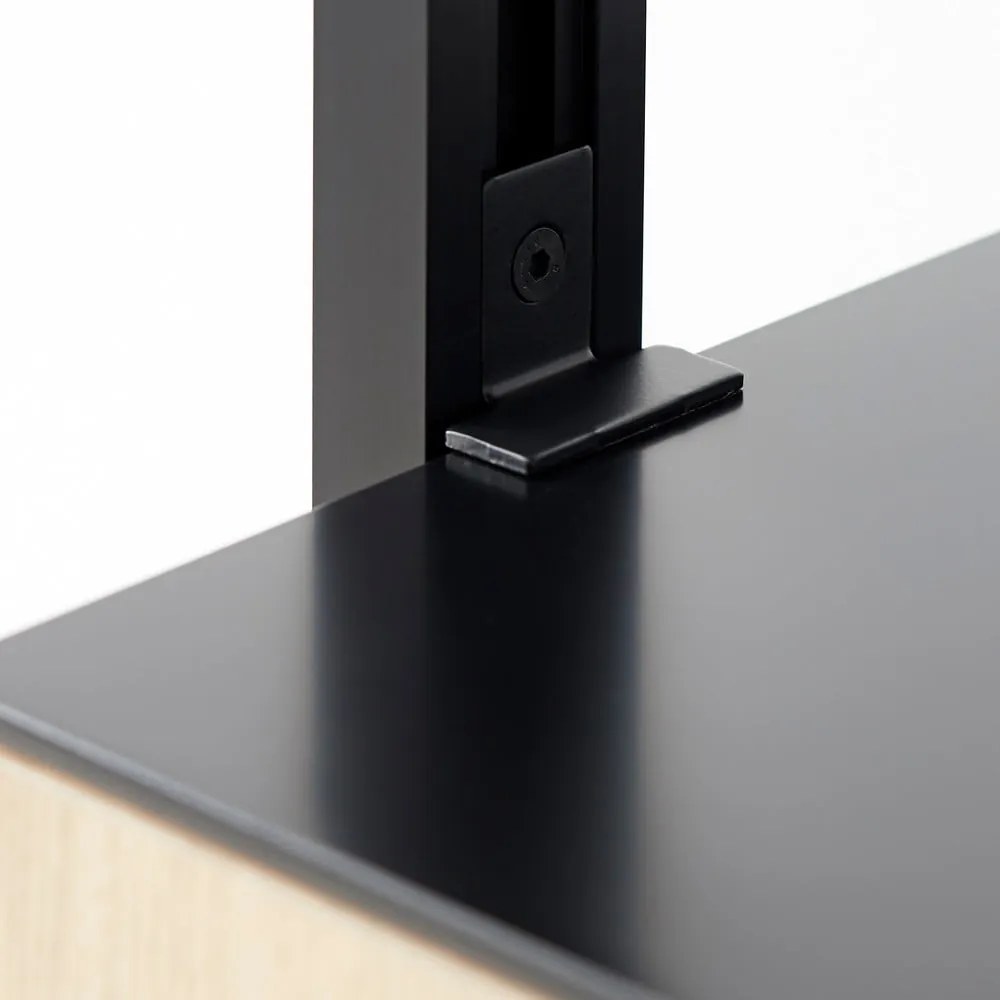 Черна етажерка за книги в дъбов декор 98x210 cm Edge by Hammel - Hammel Furniture