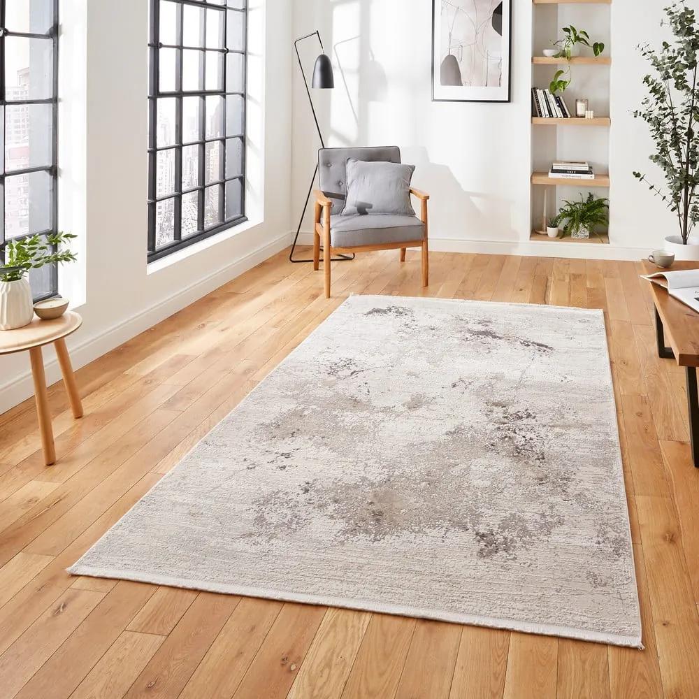 Кремав килим от вискоза 200x290 cm Bellagio – Think Rugs