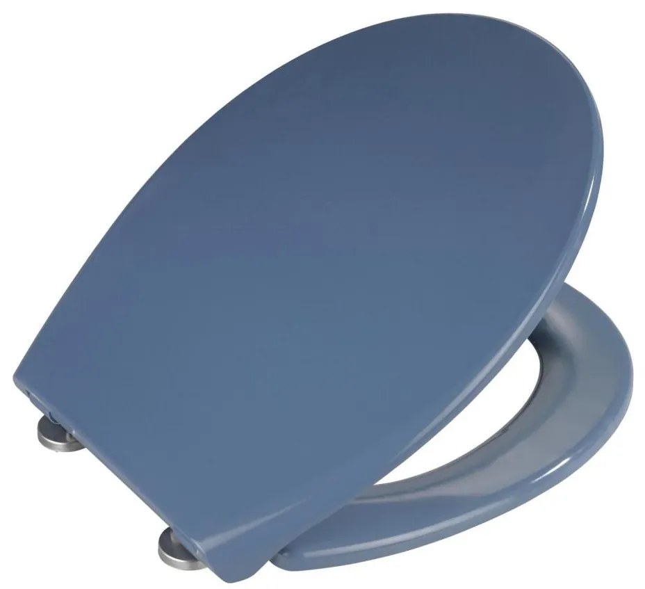 WENKO 22403100-WC тоалетно седало SAMOS 44,5x37,5 cm синьо/сребристо