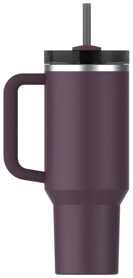 Тъмнолилав термос със сламка от неръждаема стомана 1,18 l Quencher H2.0 FlowState Tumbler Plum – Stanley