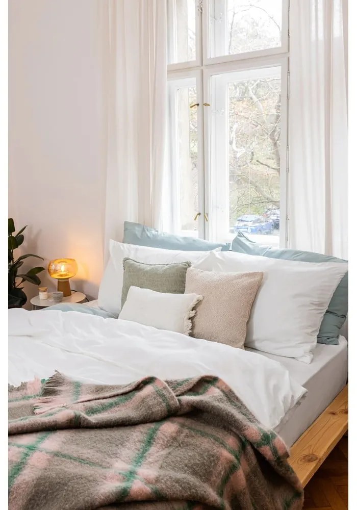 Бяло двойно спално бельо от микросатен 200x200 cm Basic – Bonami Essentials