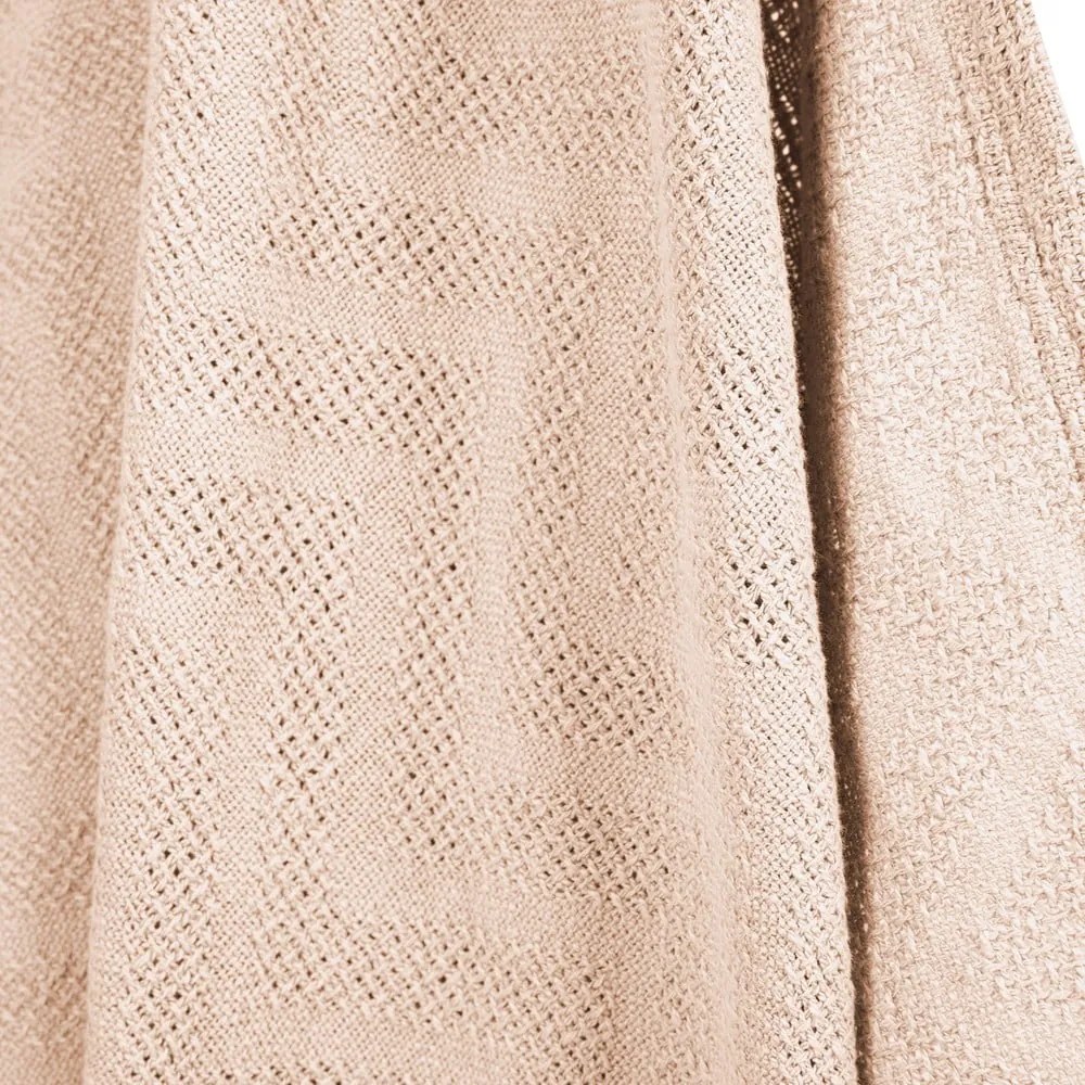 Бежово памучно плетено бебешко одеяло 80x80 cm Frosty Almond – Roba