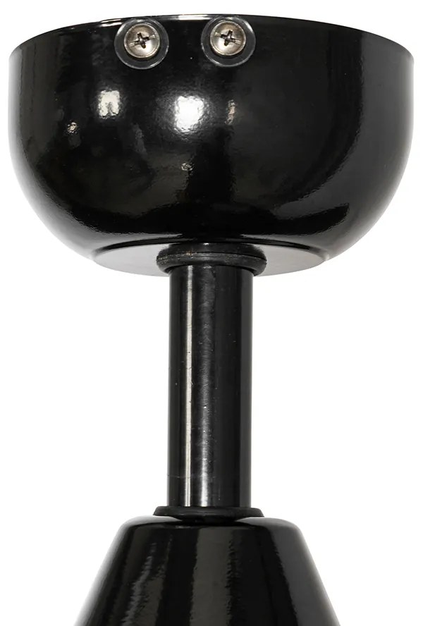 Външен вентилатор за таван черен 91,3 см вкл. LED димируем с дистанционно управление IP44 - Toledo