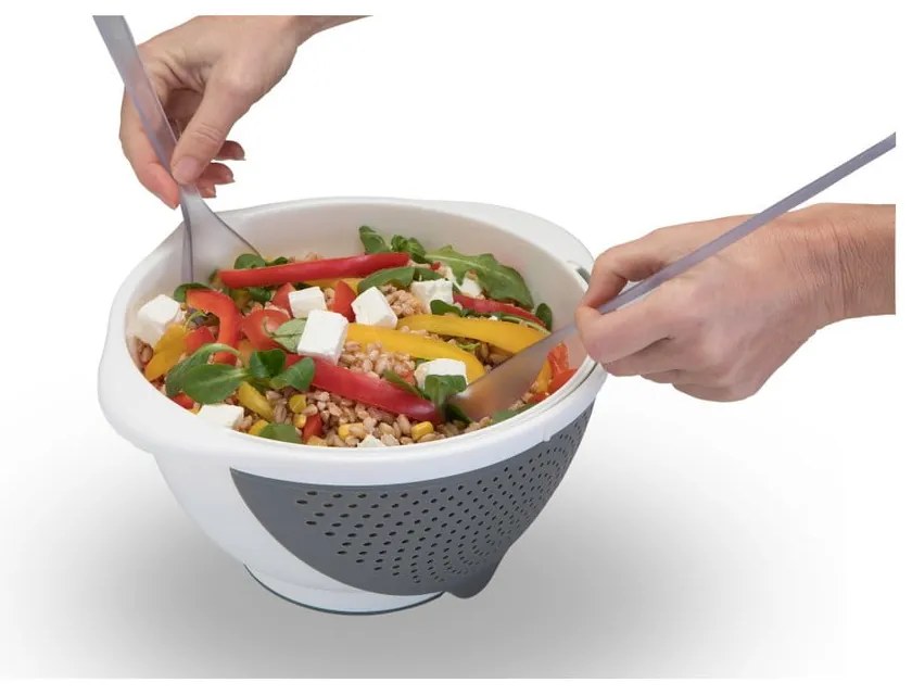 Бяла купа с цедка 2в1 , Ø 28 cm - Metaltex