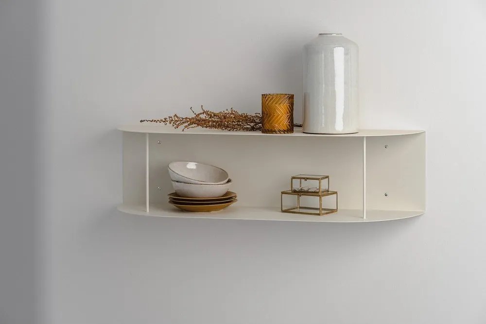 Бежов на няколко нива метален стенен рафт 80 cm Lina – noo.ma