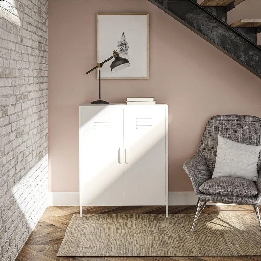 Бяло метално шкафче 40x102x80 cm Mission District – Støraa