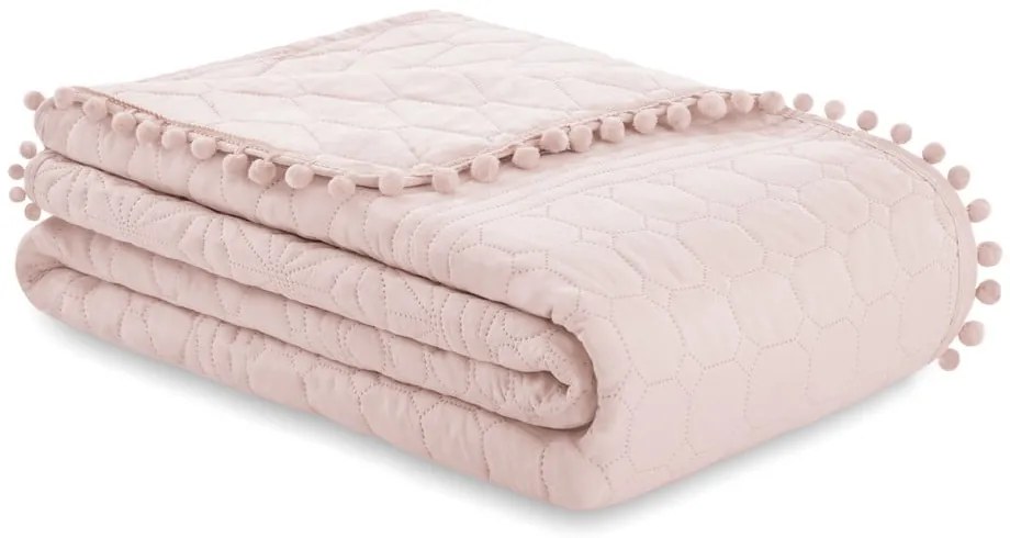 Светлорозово покривало за легло 170x210 cm Meadore – Restilo