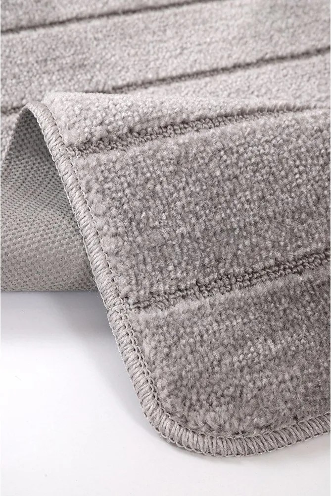 Сиви килими за баня в комплект 2 бр. 50x80 cm Yeni Cizgli – Foutastic