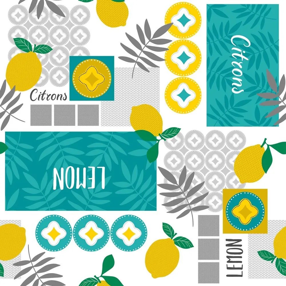 Измиваема покривка за маса от PVC 140x240 cm Citronnade – douceur d'intérieur