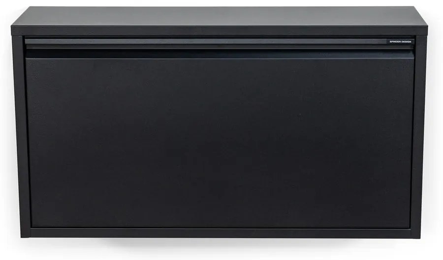 Черна метална накланяща се/висяща стойка за обувки 75x41x22 cm Billy – Spinder Design