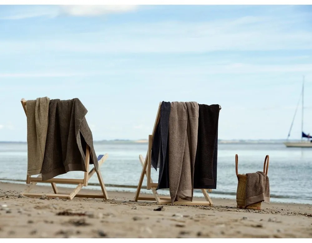 Сиво-кафява памучна кърпа 140x70 cm Classic - Zone