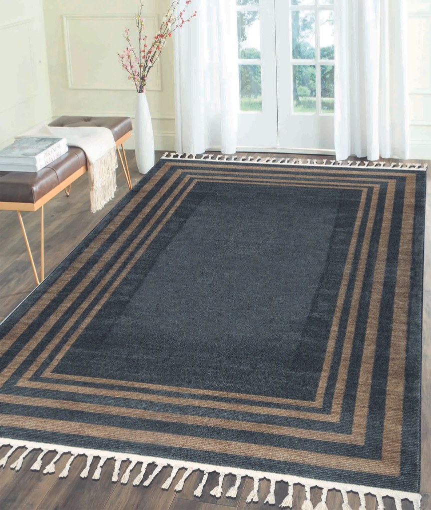 Килим за антре (80 x 300) 80247A - Антрацит