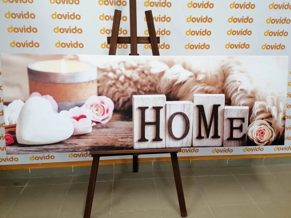 Картина на платно – Натюрморт с надпис Home